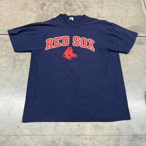 vintage boston red sox russell athletics navy shirt size xl
